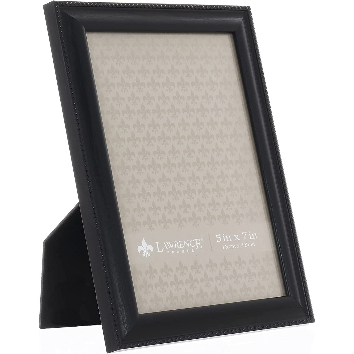 Classic Black Polystyrene 5x7 Picture Frame with Bead Border