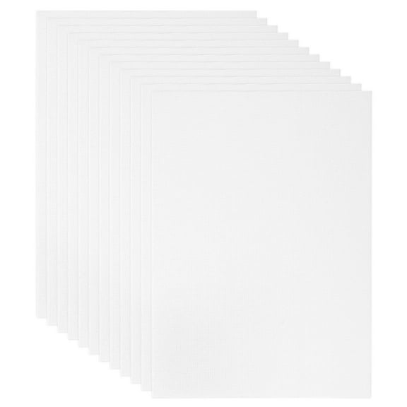 5x7" Canvas Boards for Painting, 12 Pack 100% Cotton Square Triple Primed Stretched Blank Art Canvas Panel Bulk Thin for Acrylic, Oil, Tempera Paints, White