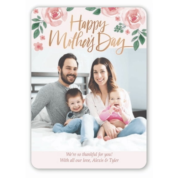 Custom Printed Stationery Card - 5x7 - Premium 120 lb Cardstock - Rounded Corner - Personalized Design