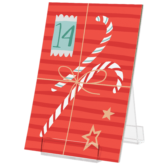 5x7 Desktop Advent Calendar Cards with Acrylic Stand