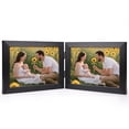 thumbnail image 1 of 5x7 Double Picture Frame Display Horizontal 5 by 7 Photo, Black Hinged Folding Frame for Tabletop Standing, 1 of 7