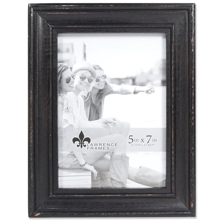 5x7 Durham Weathered Black Wood Picture Frame