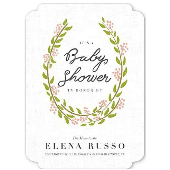 Custom Printed Stationery Card – 5x7 – Premium 120lb Cardstock – Elegant Corner - Personalized Design