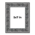 thumbnail image 1 of 5x7 Frame Silver Black Rustic Sonoma Solid Wood Picture Frame | 1.5 Inch Moulding Width | Complete, 1 of 8