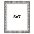 thumbnail image 1 of 5x7 Frame Silver Grey Distressed Solid Wood Picture Frame | 0.75 Inch Moulding Width | Interior, 1 of 8