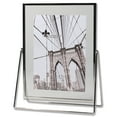 5x7 Harland Silver Metal Float Frame with Metal Stand