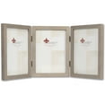 thumbnail image 1 of 5x7 Hinged Triple Gray Wood Picture Frame - Gallery Collection, 1 of 1