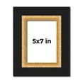 thumbnail image 1 of 5x7 IN Frame Gold Real Wood Picture Frame Width 2.25 Inches | Interior Frame Depth 0.5 Inches |, 1 of 8