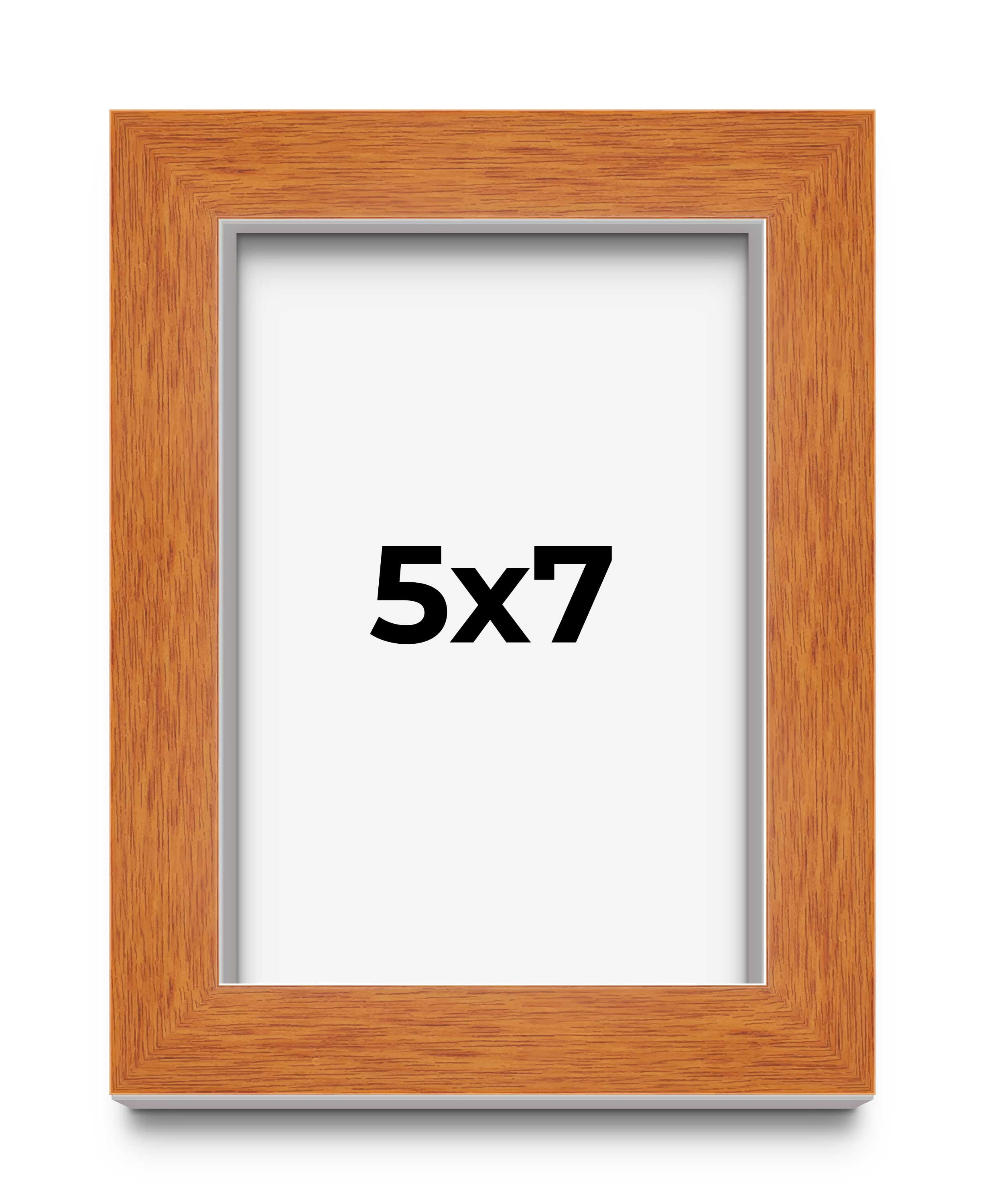 5x7 IN Shadow Box Frame Brown | 0.875 Inches Deep Real Wood ...
