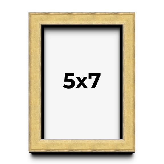 5x7 IN Shadow Box Frame Gold | 1.375 Inches Deep Real Wood Contemporary Shadowbox Display Frame |