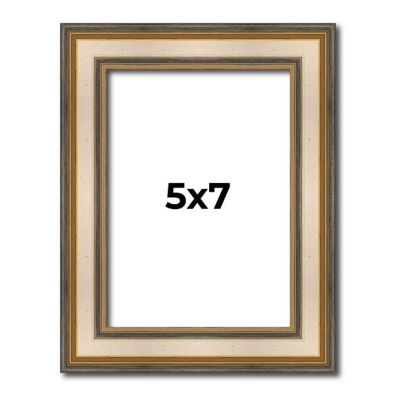 5x7 In 1.75" 'Prima" Silver Contemporary Wood Frame - Great for Posters, Photos, Art Prints,