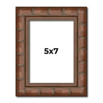5x7 In Dark Brown Bamboo Real Wood Picture Frame Width 1.5 inches | Interior Frame Depth 0.5 inches