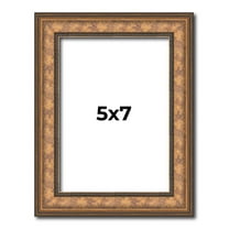 5x7 In Frame Gold Real Wood Picture Frame Width 1.25 inches | Interior Frame Depth 0.5 inches |