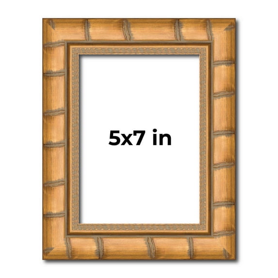 5x7 In Frame Gold Real Wood Picture Frame Width 1.5 inches | Interior Frame Depth 0.5 inches |