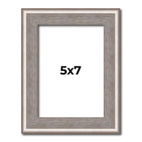 5x7 In Frame Grey Real Wood Picture Frame Width 1.25 inches | Interior Frame Depth 0.5 inches |