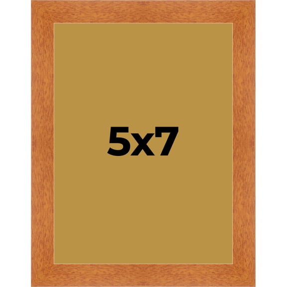 5x7 In Shadow Box Frame Light Brown Real Wood with a Gold Acid-Free Backing | 3/4" of Usuable Depth