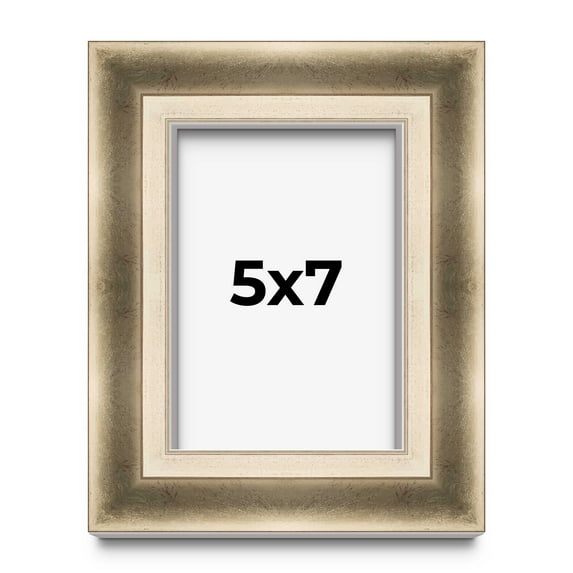 5x7 In Shadow Box Frame Silver | 1.75 inches Deep Real Wood Traditional Shadowbox Display Frame |
