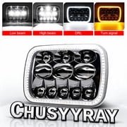 5x7 Inch LED Headlights 120W H6054 High Low Beam DRL for Jeep Cherokee XJ Wrangler YJ Comanche MJ
