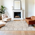 thumbnail image 1 of 5x7 Living Room Area Rugs: Washable Non-slip Stain Resistant Rug For Bedroom Dining Vintage Ultra Soft Indoor Carpet Kitchen Farmhouse Thin Floor Mat Home Office (5x7 Beige), 1 of 7