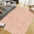 thumbnail image 1 of 5x7 Machine Washable Area Rug for Living Room Contemporary Solid Throw Rug Non-Slip Foldable Accent Floor Carpet for Bedroom Dining Room, Brick Red, 1 of 7