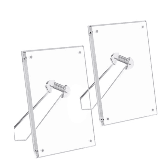 5x7 Magnetic Acrylic Picture Frame Elegant Floating Effect for Family Photos, Artwork & Me ries (2-Pack for Versatile Tabletop Display)