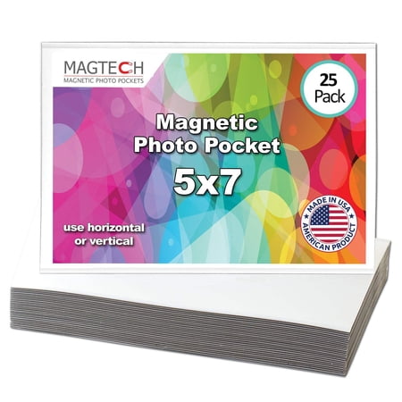 5x7 Magnetic Photo Pocket Frames | 25 Pack