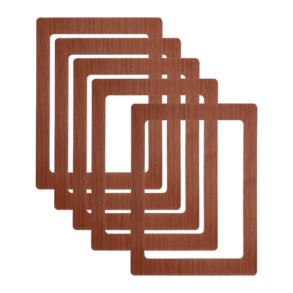 5x7 Magnetic Picture Frame, 5pcs Magnetic Frame Magnetic Photo Frames Reusable for Refrigerator, Brown