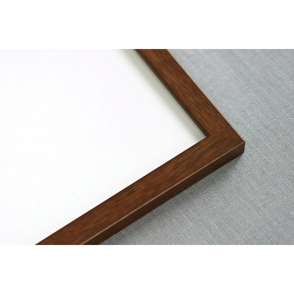 5x7 Mahogany Wood Picture Frame - UV Acrylic, Foam Board Backing, Hanging Hardware