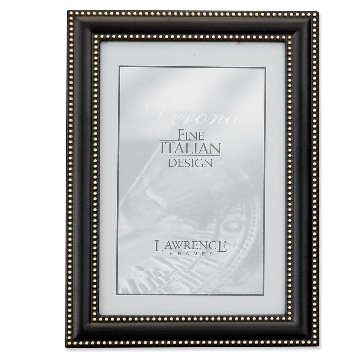 5x7 Metal Picture Frame Oil Rubbed Bronze with Delicate Beading