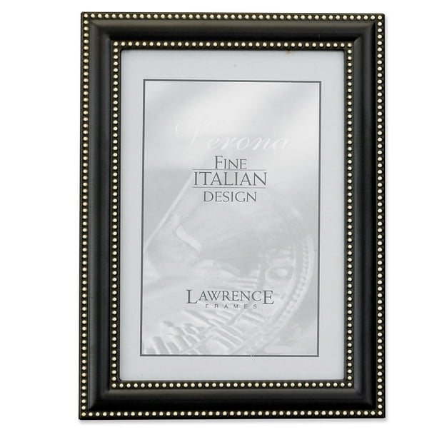 5x7 Metal Picture Frame Oil Rubbed Bronze with Delicate Beading