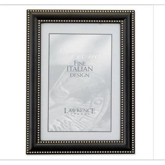 5x7 Metal Picture Frame Oil Rubbed Bronze with Delicate Beading