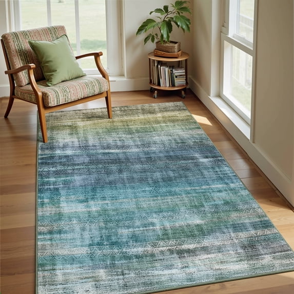 Abstract 5x7 Rugs 5x7 Modern Abstract Rugs Washable Non-Slip Ombre for Living Room ...