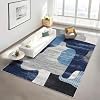 5x7 Modern Color Block Abstract Area Rug, Non Slip Washable Low Pile ...