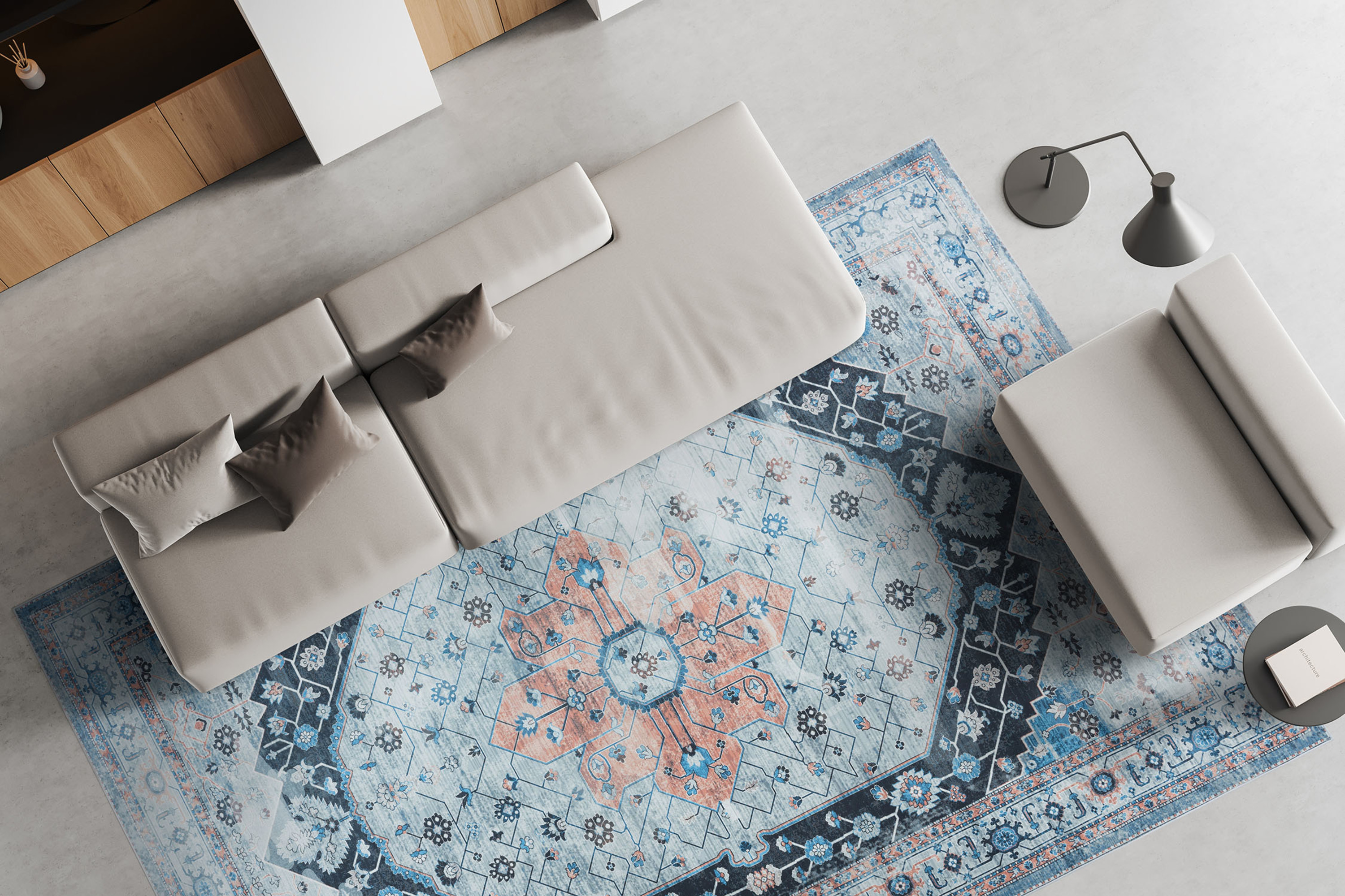 5x7 Modern Gray Area Rugs for Living Room Bedroom Rug Dining Room