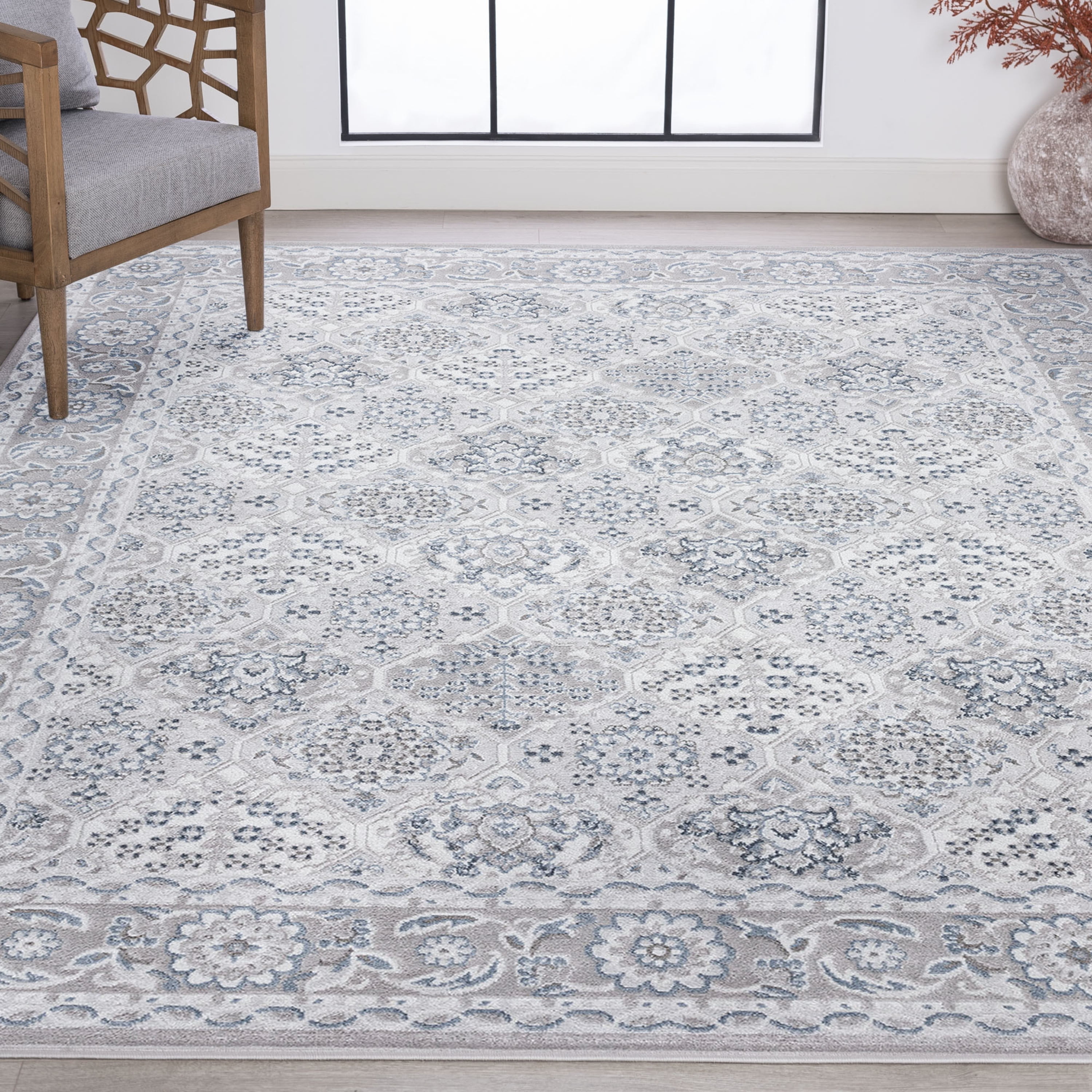 5x7 Modern Gray Area Rugs for Living Room | Bedroom Rug | Dining Room Rug | Indoor Entry or Entryway Rug | Kitchen Rug | Alfombras para Salas 5'3'' x 7'3''