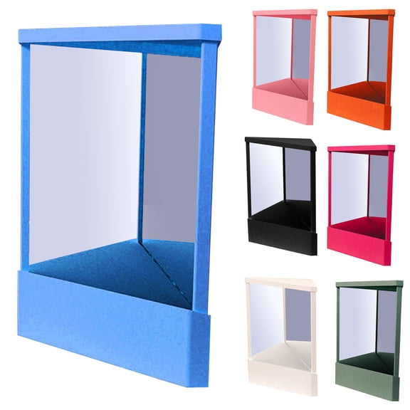 5x7 Non-Reversing Mirror with Magnetic Back, True Reflection Vanity Mirror for Locker, Bathroom, Makeup, Small Stand Up Mirror(White)