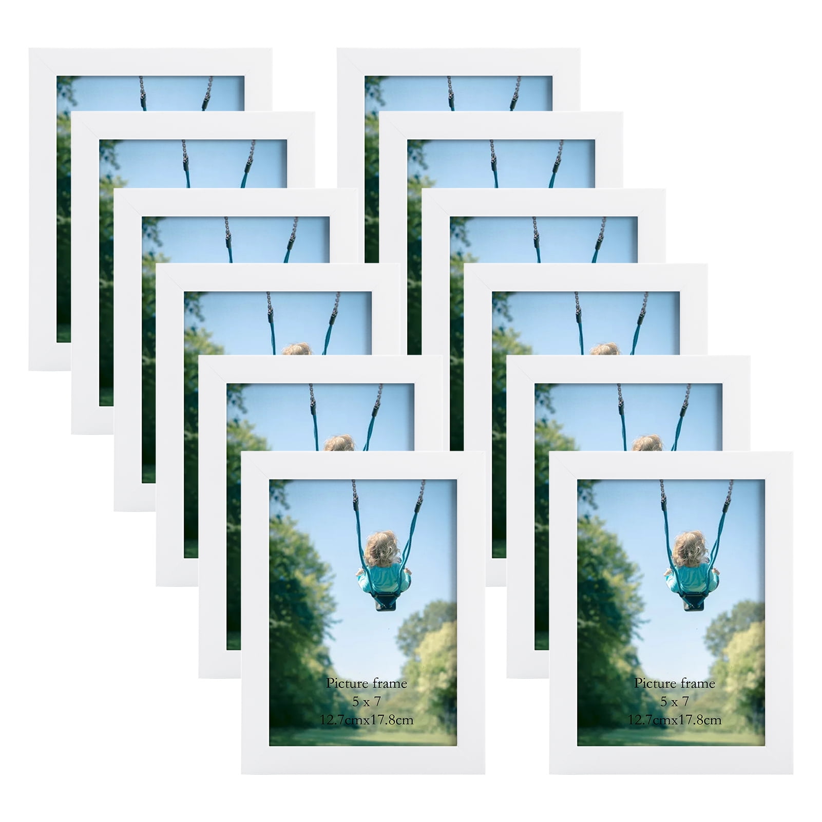 5 X 7 Picture Frames In Bulk 5x7 Picture Frame Set of 12, Multi White Woodgrain 5 by 7 Photo Frames