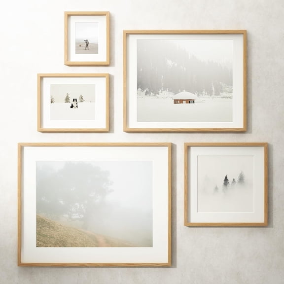 5x7 Picture Frame, USA-Sourced Natural Oak Wood Photo Collage Frame with HD Tempered Glass, Modern Simple 5 x 7 Wooden Frame Matted to 4x6, Gallery Wall Frames for Art, Wall or Tabletop Display