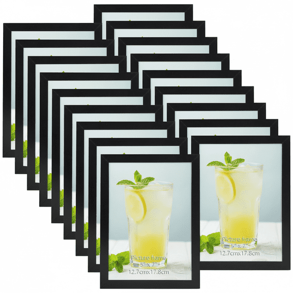 5x7 Picture Frames 18 Pack Black Photo Frames for Wall or Tabletop Display