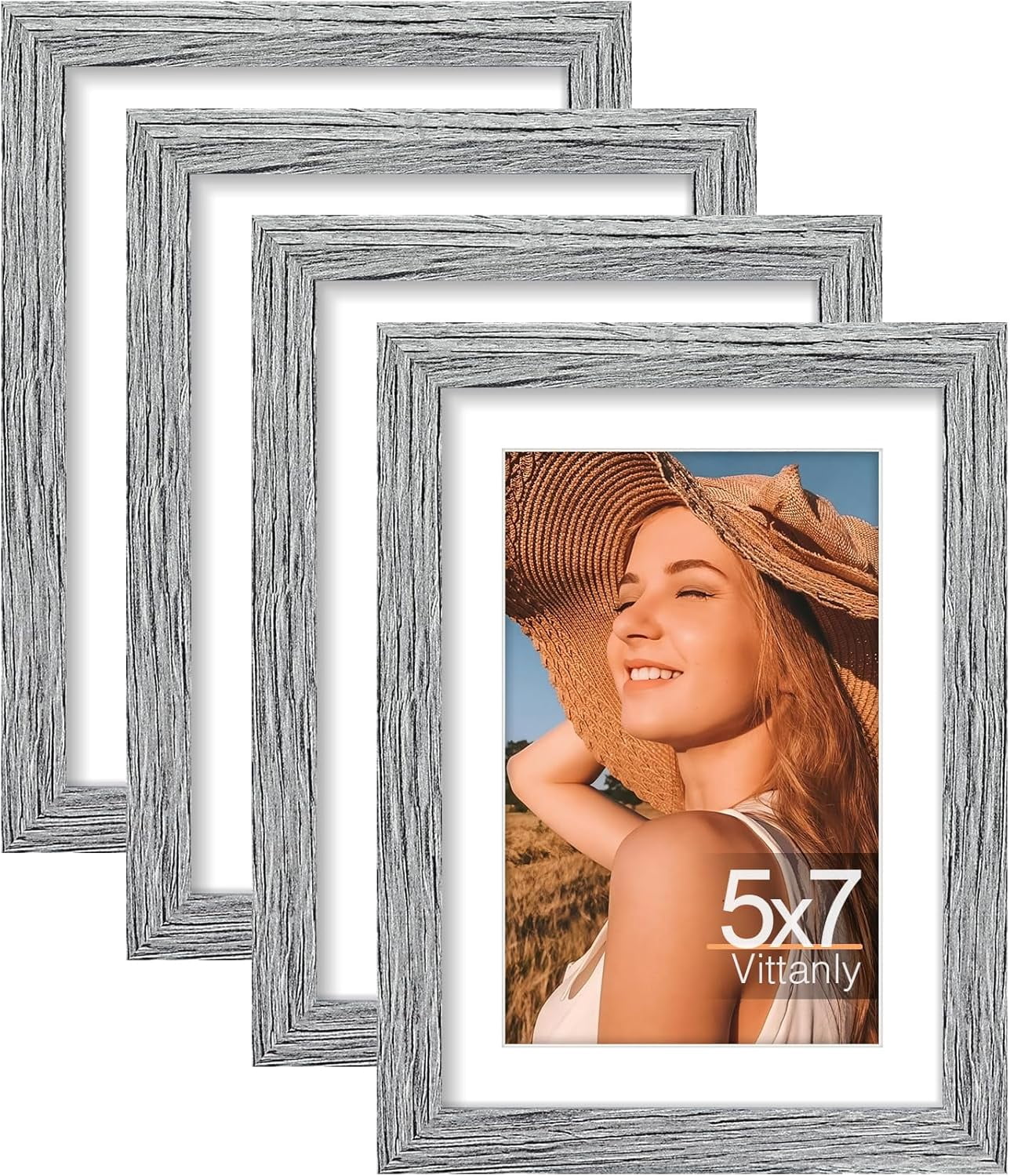 Serwrsw 4x6 Glass Picture Frames Set Of 4 - Black Border Tabletop Frames For Photos, Display Vertically Or Horizontally - View #8