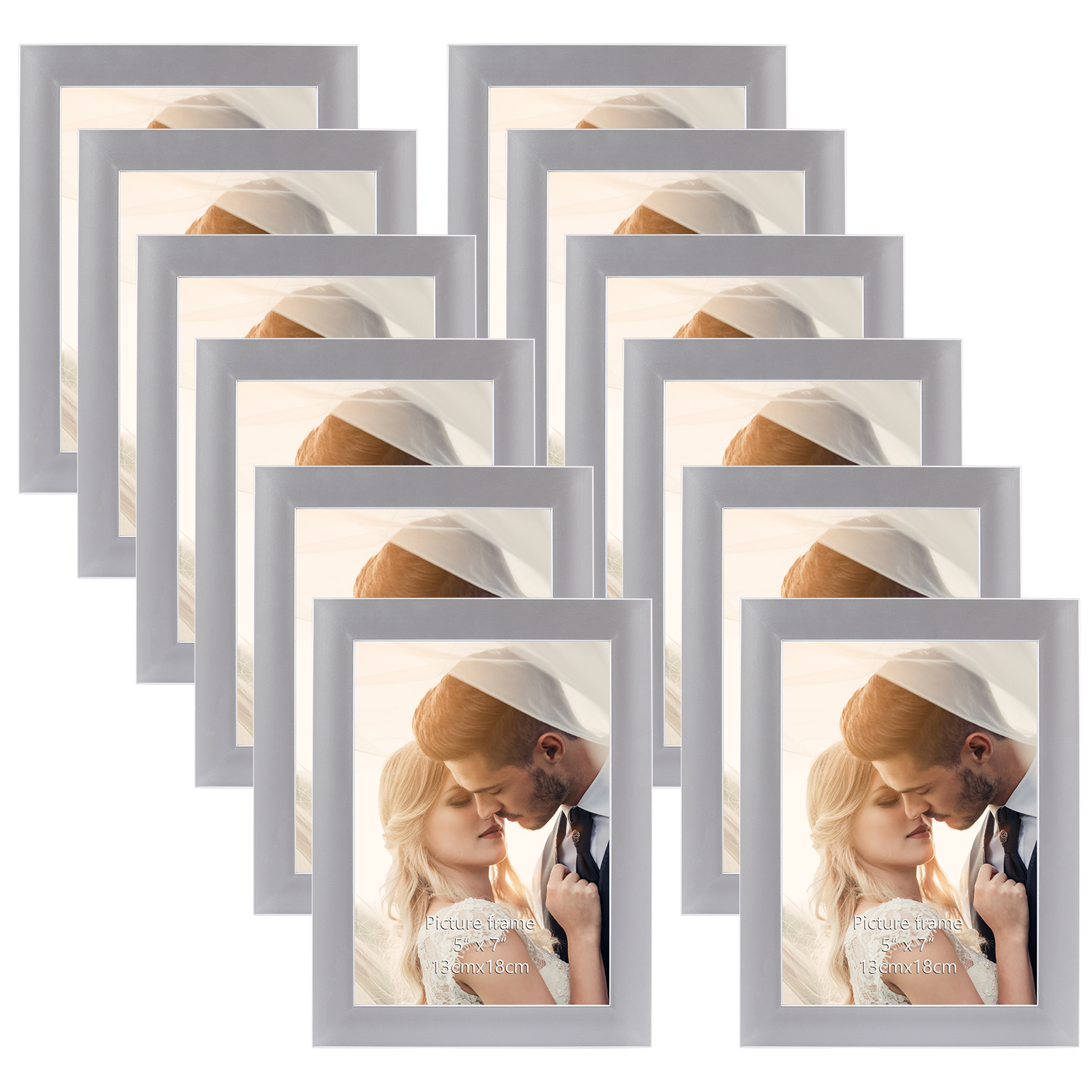 Stonebriar 5x7 Rectangular Epoxy Single Picture Frame with Easel Back, Navy Blue