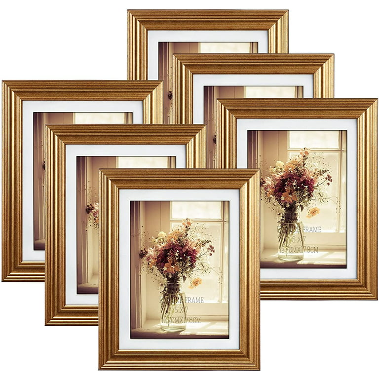 upsimples 8.5x11 Picture Frame Set of 10, Display Pictures 6x8 with Mat or  8.5x11 Without Mat, Multi Photo Frames Collage for Wall or Tabletop