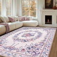thumbnail image 1 of 5x7 Pink Area Rug for Bedroom Girls, Soft Butterfly Insect Print Rug, Non Slip Low Pile Throw Rugs with Rubber Backing Washable Indoor Rug, Stain Resistant Carpet for Living Room Dining Room Office, 1 of 9