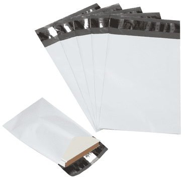 5x7 Poly Mailers Bags for Shipping Self-Adhesive Strip (White) 100-Pack