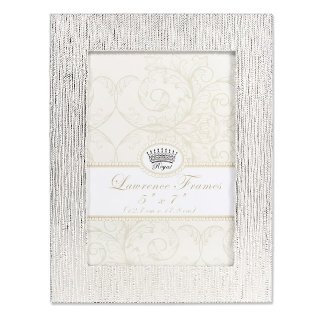 5x7 Princess Beads Satin Silvertone Metal Frame QGM22243