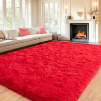 5x7 Rugs for Bedroom Living Room, Soft Plush Shaggy Area Rugs Fluffy Modern Floor Carpet for Kids Girls Room Dorm Nursery Home Decor Aesthetic, Red