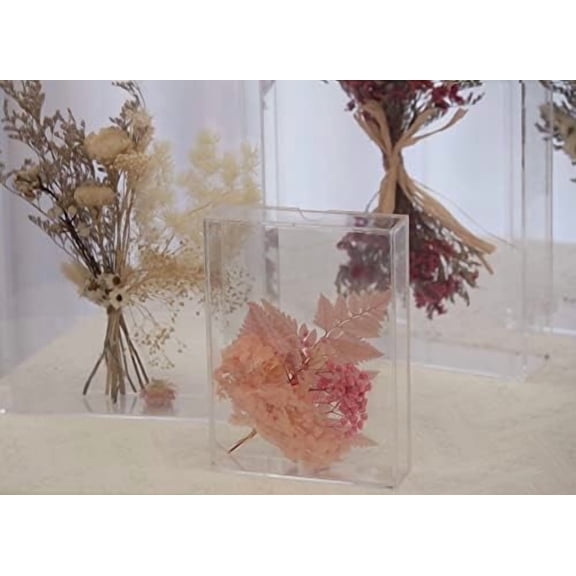 5x7 Shadow Box Frame, Acrylic Photo Picture Frame, DIY Tabletop Display Case, All Clear Memory Box for Dried Flowers/Kids Room/Birthday/Wedding/Party/Shop Decor (1.1” Interior Depth)