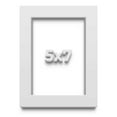 thumbnail image 1 of 5x7 Shadow Box High Gloss White Display Frame | 1.625 Inches Deep | 1 Inch Moulding Width | Solid, 1 of 4