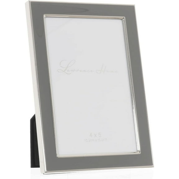 5x7 Silver Metal and Gray Enamel Picture Frame