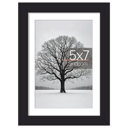 Sindcom 5 x 7 Picture Frame , Black , 1 Pack Photo Frame , Gallery Wall Frame